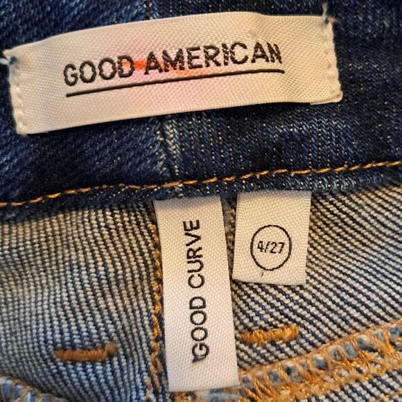 Good American Good Curve Cropped Jeans Size 4/27 - Picture 7 of 8